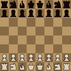 chessboard with pieces in starting position
